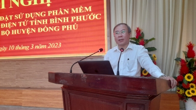 Đồng Phú tập huấn sử dụng phần mềm Sổ tay đảng viên điện tử tỉnh Bình Phước