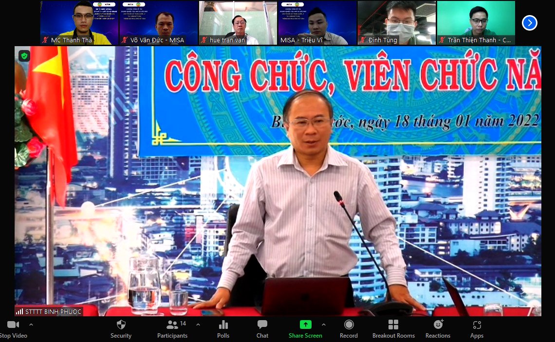 Giám đốc Sở Thông tin và Truyền thông Nguyễn Minh Quang phát biểu tại hội thảo